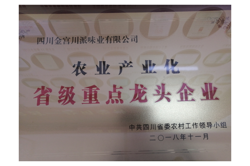 農(nóng)業(yè)產(chǎn)業(yè)化省級(jí)重點(diǎn)龍頭企業(yè)